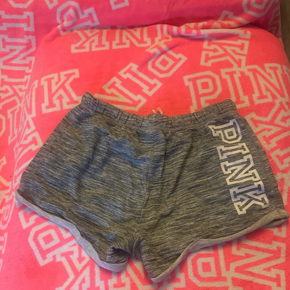 PINK Victoria's Secret Heathered Gray Athletic Shorts